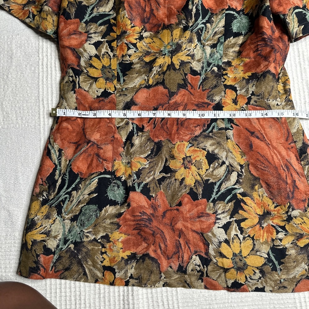 Vintage Floral Button-Up Women's blouse made in Italy - Picture 8 of 9